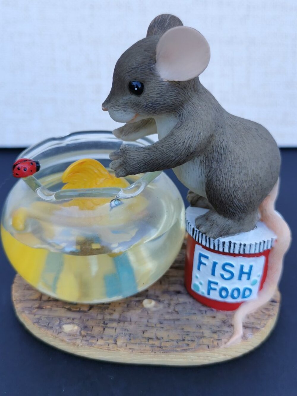 Fitz & Floyd Charming Tails Your Friendship is Golden Figurine Mice Mouse Fish